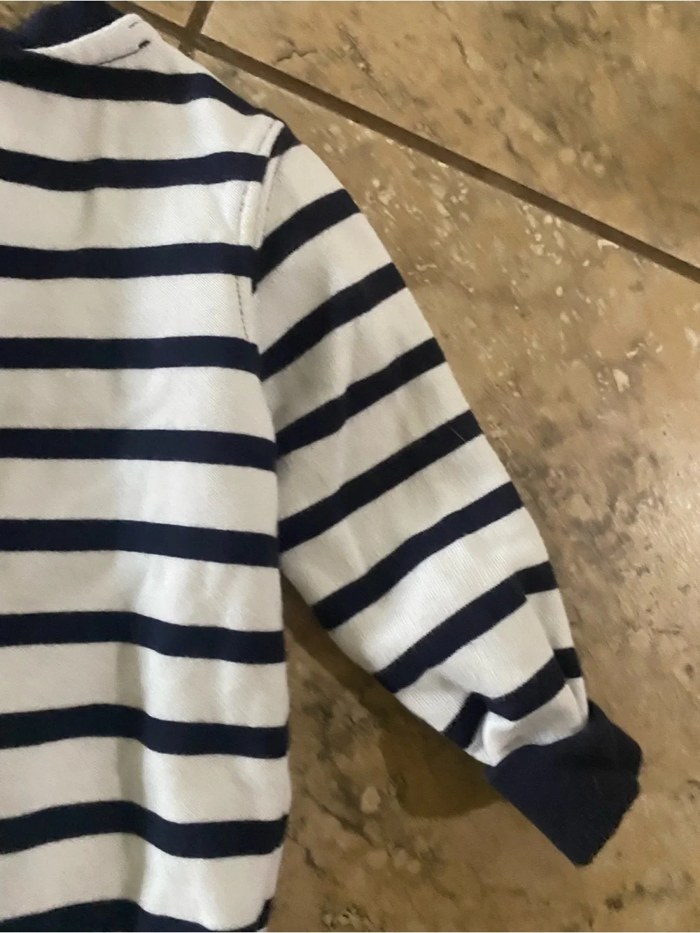 Ralph Lauren Baby Girl Polo Bear Long Sleeve Stripe Drop Waist Dress 12 Months
